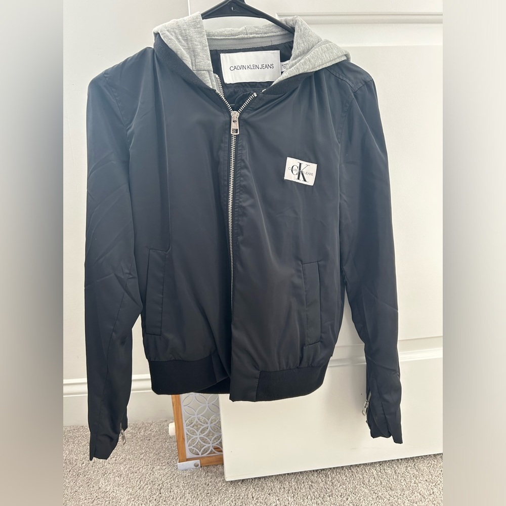 Calvin Klein hooded bomber jacket
